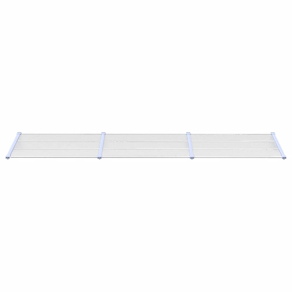 Tettoia per Porta Grigio e Trasparente 358,5x90cm Policarbonato