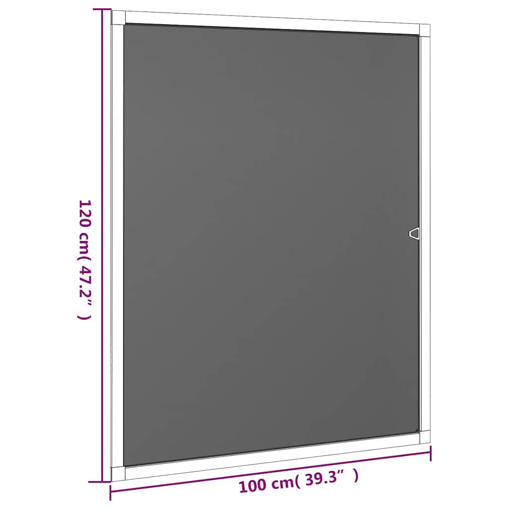 Zanzariera per Finestre Bianca 100x120 cm