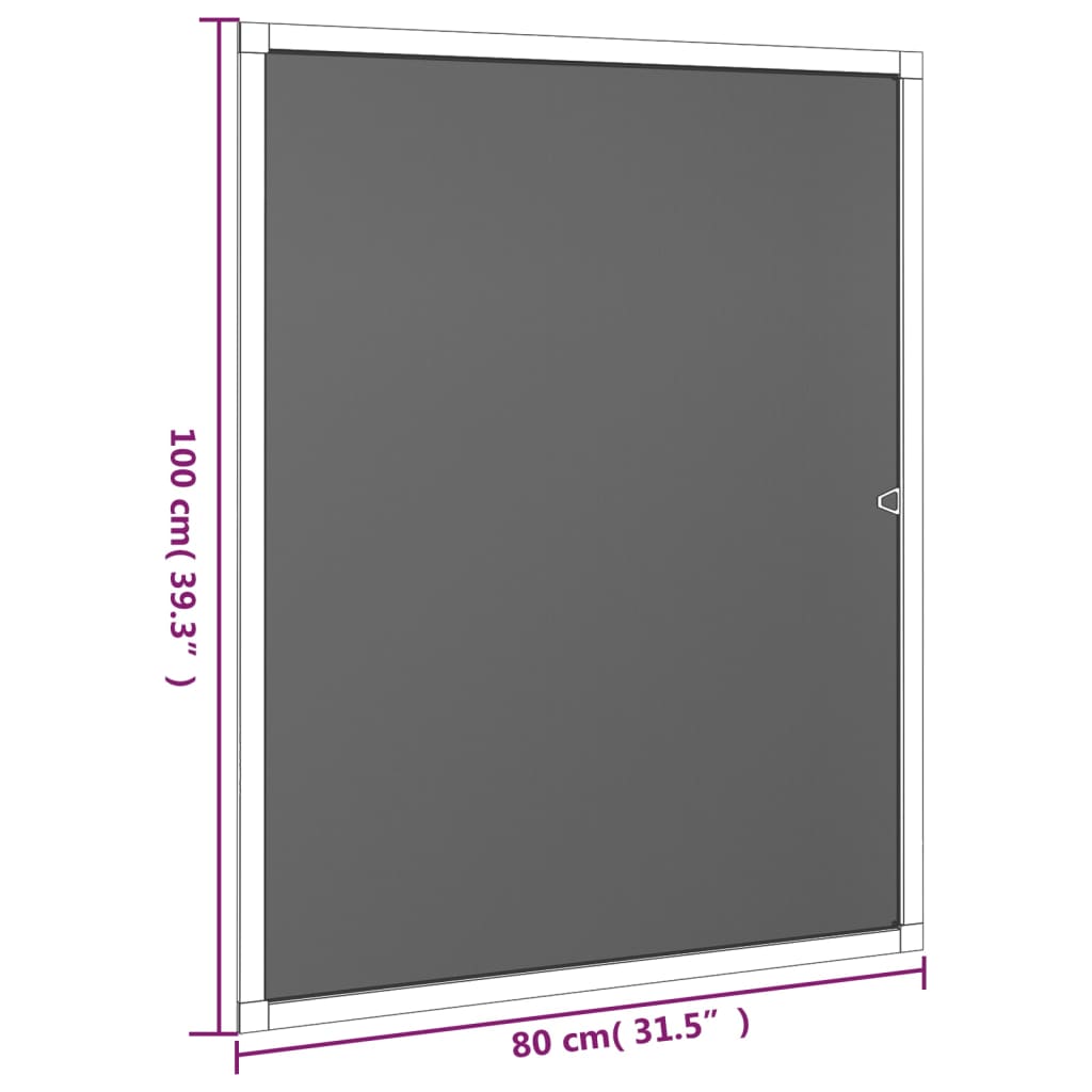 Zanzariera per Finestre Marrone 80x100 cm