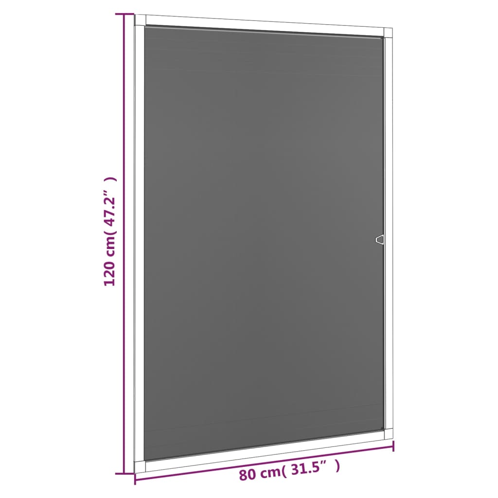 Zanzariera per Finestre Marrone 80x120 cm