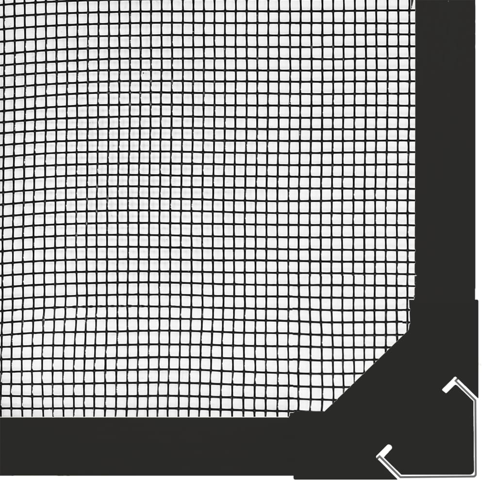 Zanzariera Magnetica per Finestre Antracite 80x120 cm