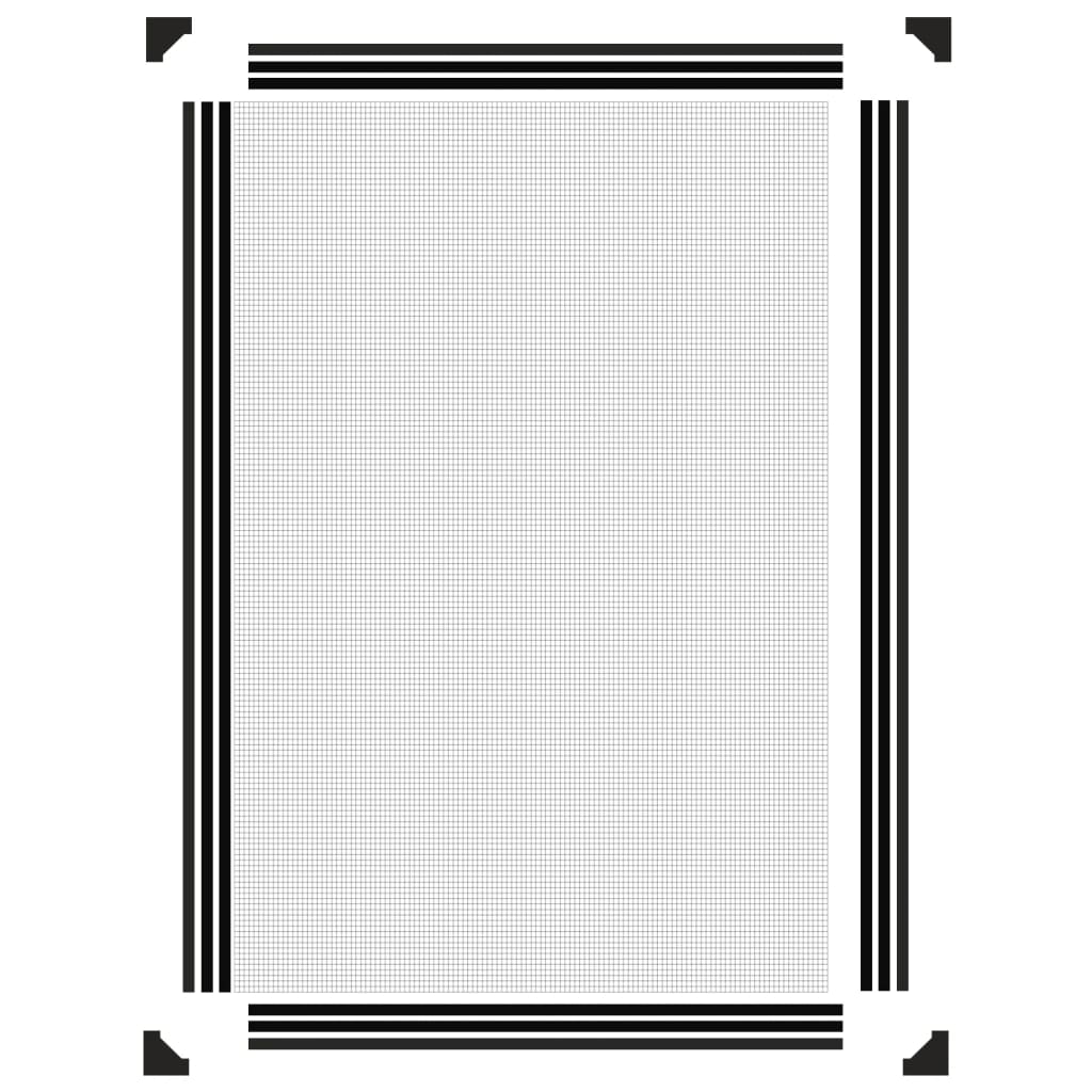 Zanzariera Magnetica per Finestre Antracite 80x120 cm
