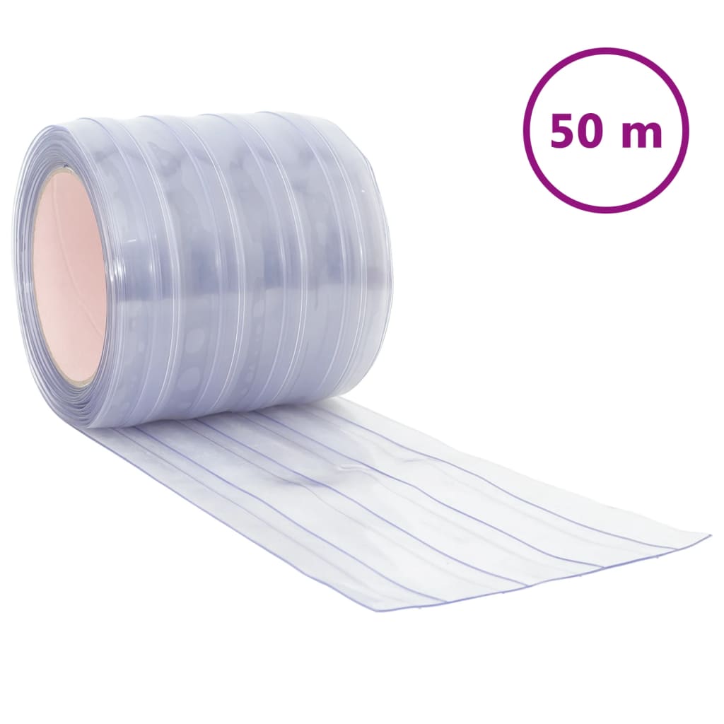 Tenda per Porte Trasparente 200 mm x 1,6 mm 50 m in PVC