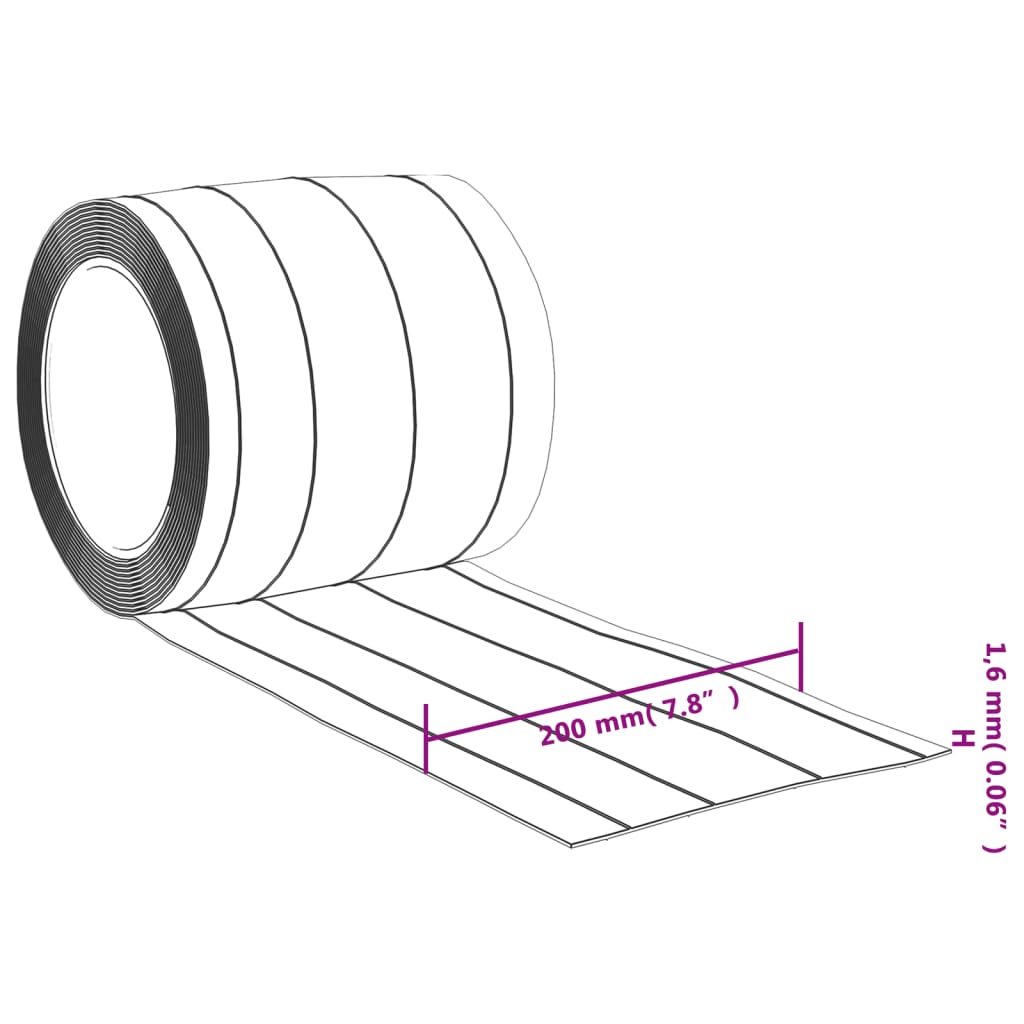 Tenda per Porte Trasparente 200 mm x 1,6 mm 50 m in PVC