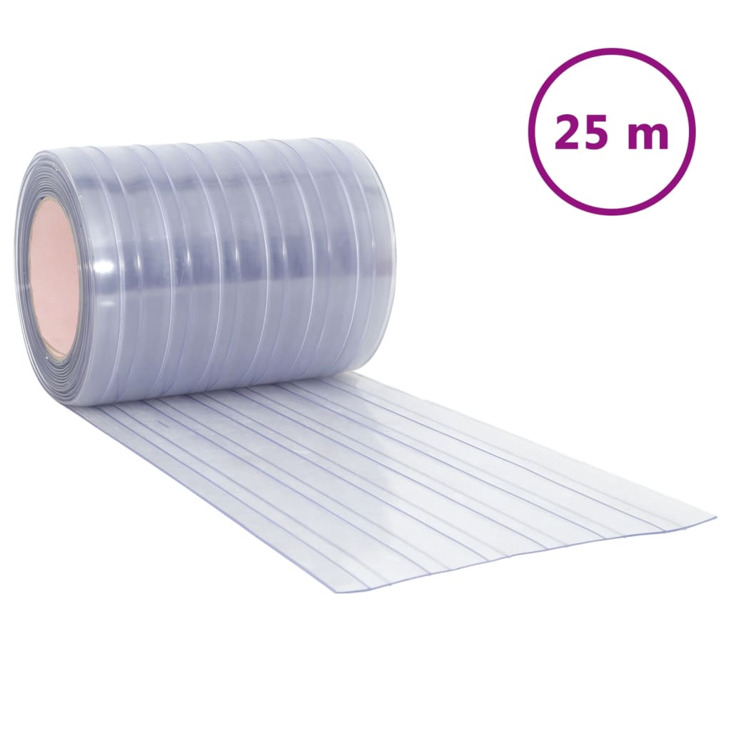Tenda per Porte Trasparente 300 mm x 2,6 mm 25 m in PVC
