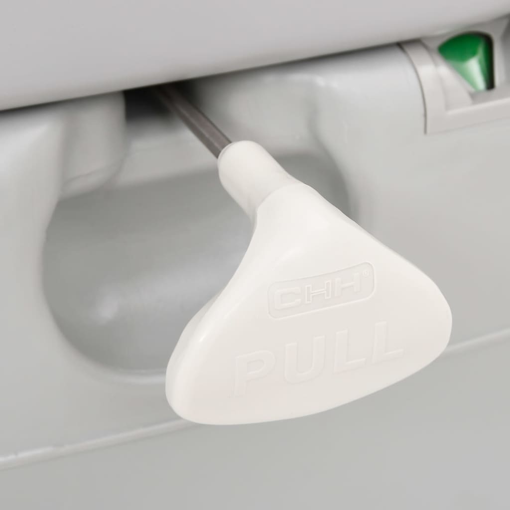 Toilette da Campeggio Portatile Grigia e Bianca 22+12 L in HDPE