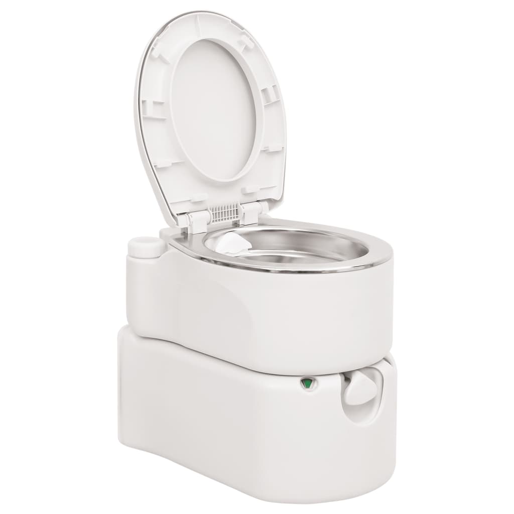 Toilette Integrata da Campeggio Bianca 24x17 L HDPE e Acciaio