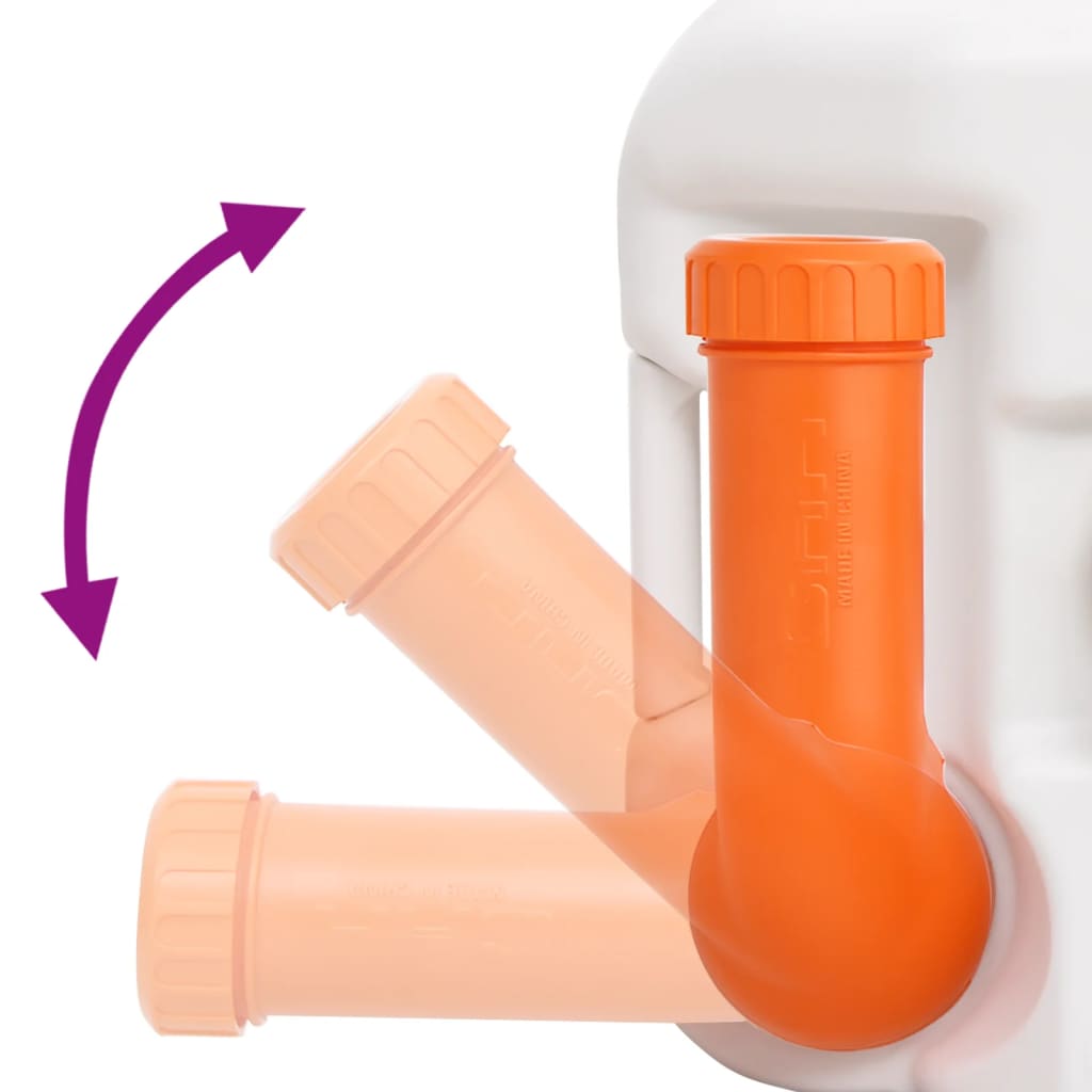 Toilette Integrata da Campeggio Bianca 24x17 L HDPE e Acciaio