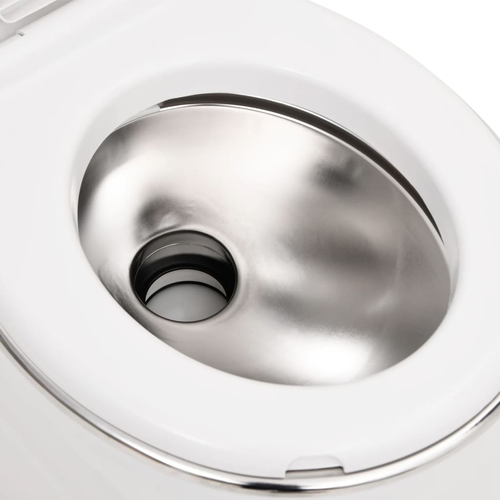 Toilette Integrata da Campeggio Bianca 24x17 L HDPE e Acciaio