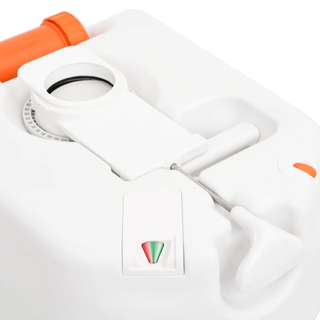 Toilette Integrata da Campeggio Bianca 24x17 L HDPE e Acciaio