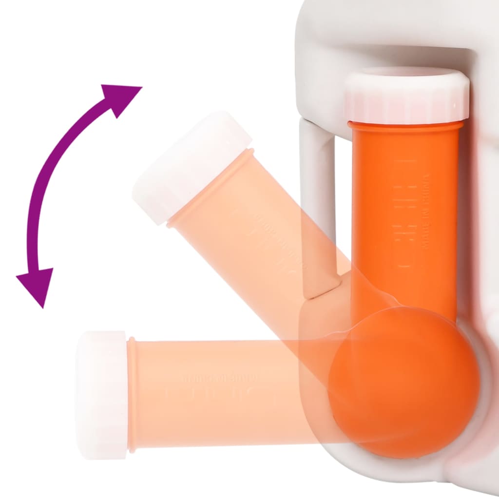 Toilette Integrata da Campeggio Bianca 24+17 L HDPE e Smalto