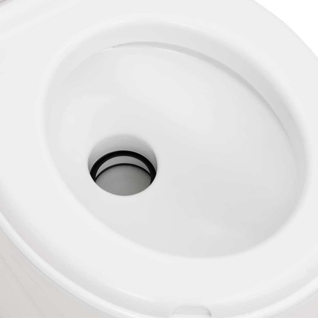 Toilette Integrata da Campeggio Bianca 24+17 L HDPE e Smalto