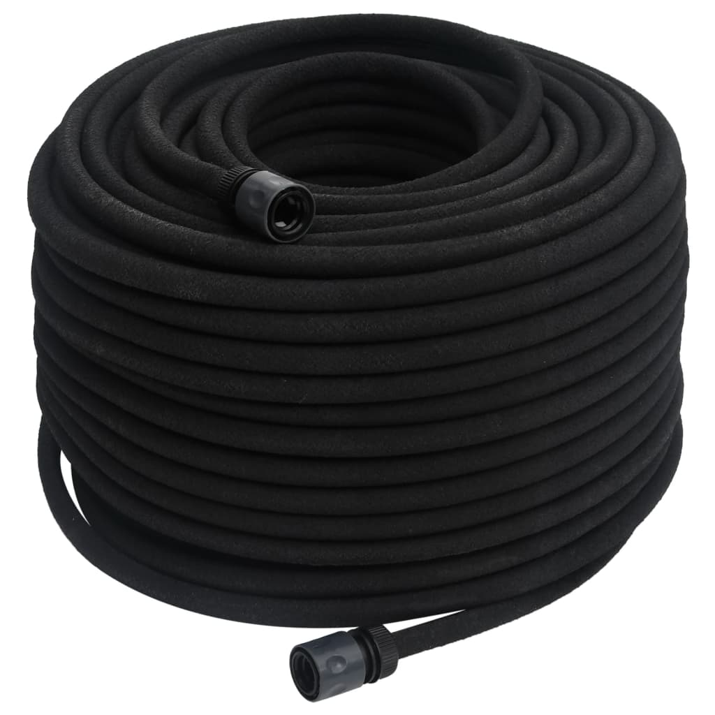 Tubo di Irrigazione da Giardino Nero 0,6" 50 m in Gomma