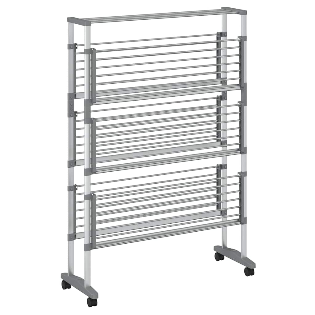 Stendibiancheria con Ruote 89x64x129 cm in Alluminio