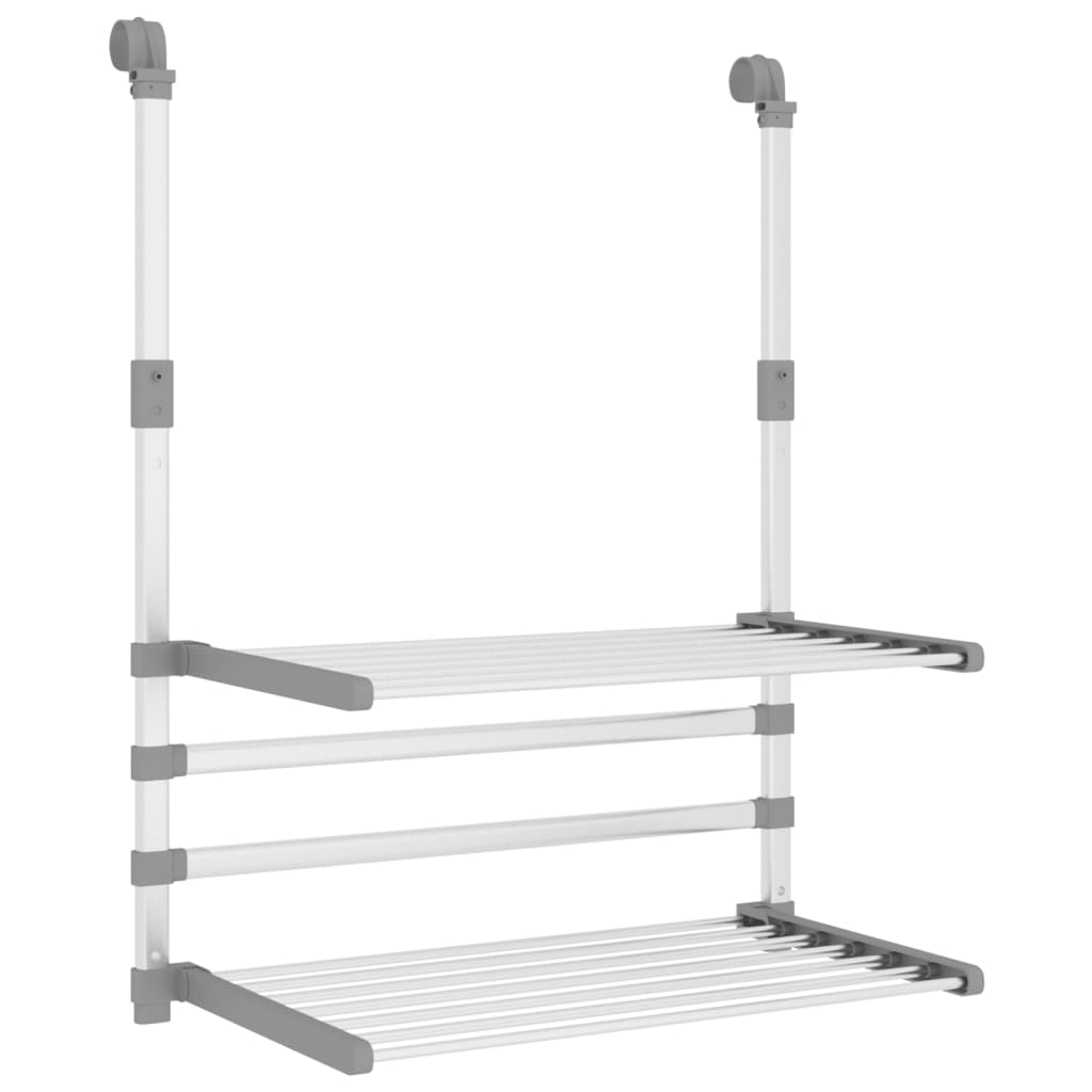 Stendino per Balcone 54x25x42 cm in Alluminio