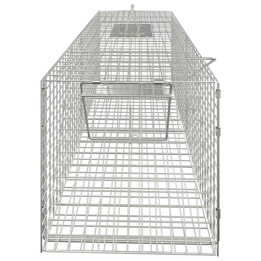 Trappola per animali 64,5x25x26,5 cm in ferro zincato