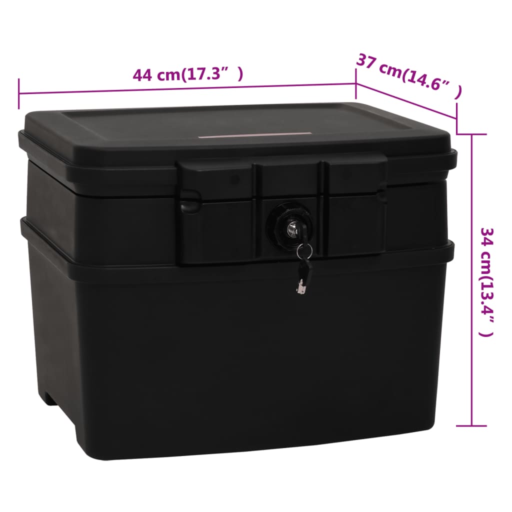 Cassetta di Sicurezza Nera 44x37x34 cm