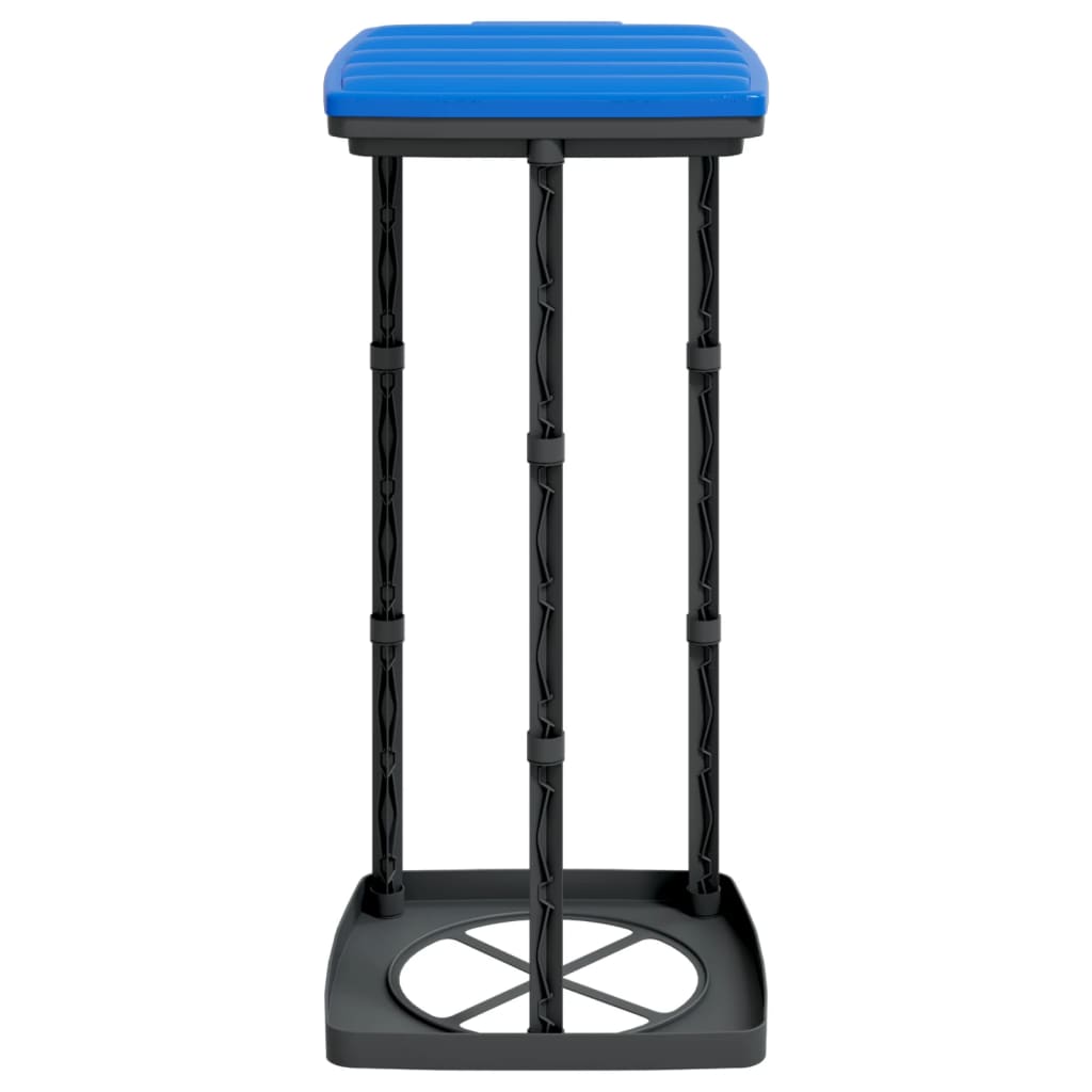 Porta Sacchi Spazzatura 2 pz Nero e Blu 60 L in PP