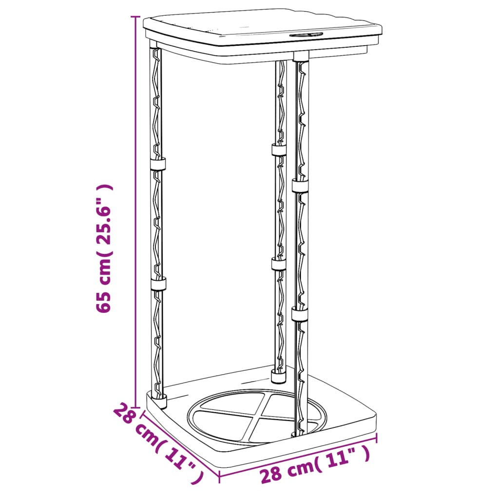 Porta Sacchi Spazzatura 2 pz Nero e Blu 60 L in PP