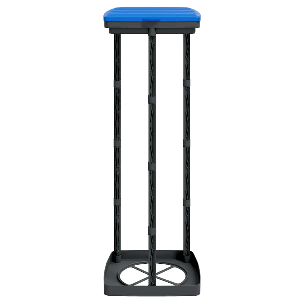 Porta Sacchi Spazzatura 2 pz Nero e Blu 120 L in PP