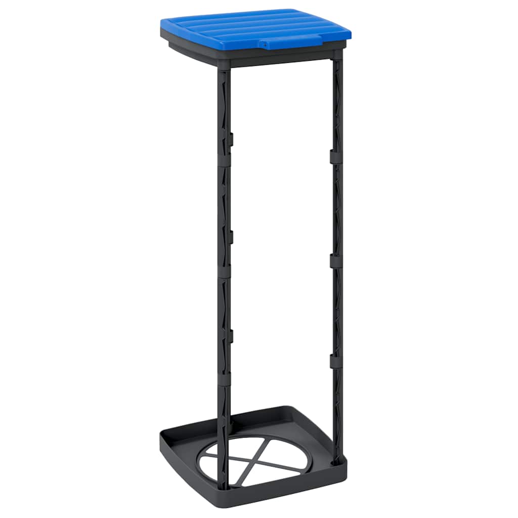 Porta Sacchi Spazzatura 2 pz Nero e Blu 120 L in PP