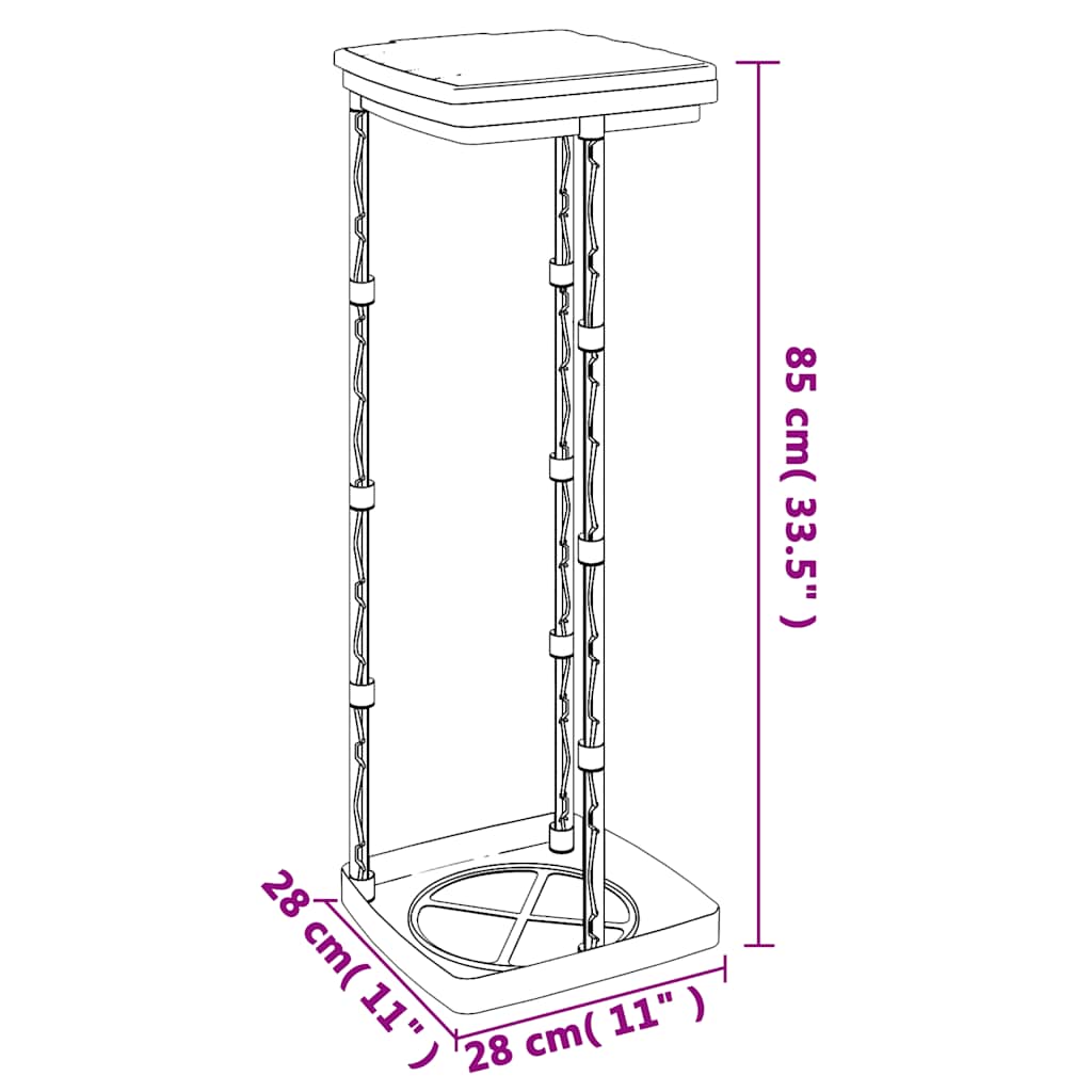 Porta Sacchi Spazzatura 2 pz Nero e Blu 120 L in PP