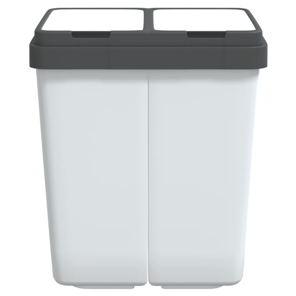 Cestino Doppio Bianco 2x25 L