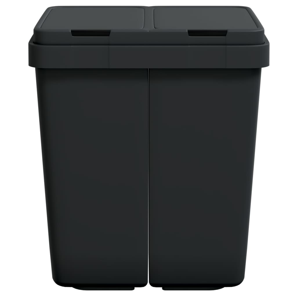 Cestino Doppio Antracite 2x25 L