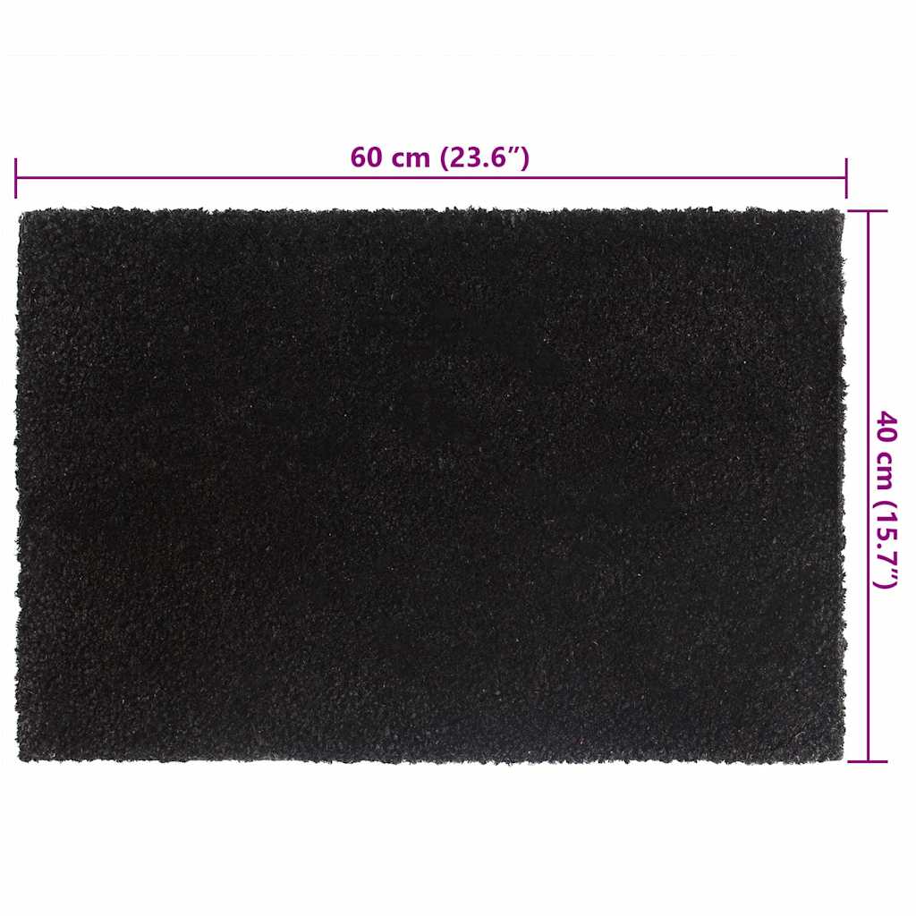 Zerbini 2 pz Neri 40x60 cm in Fibra di Cocco