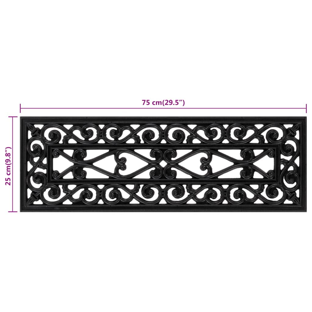 Tappetino per Scale 10 pz 25x75 cm in Gomma