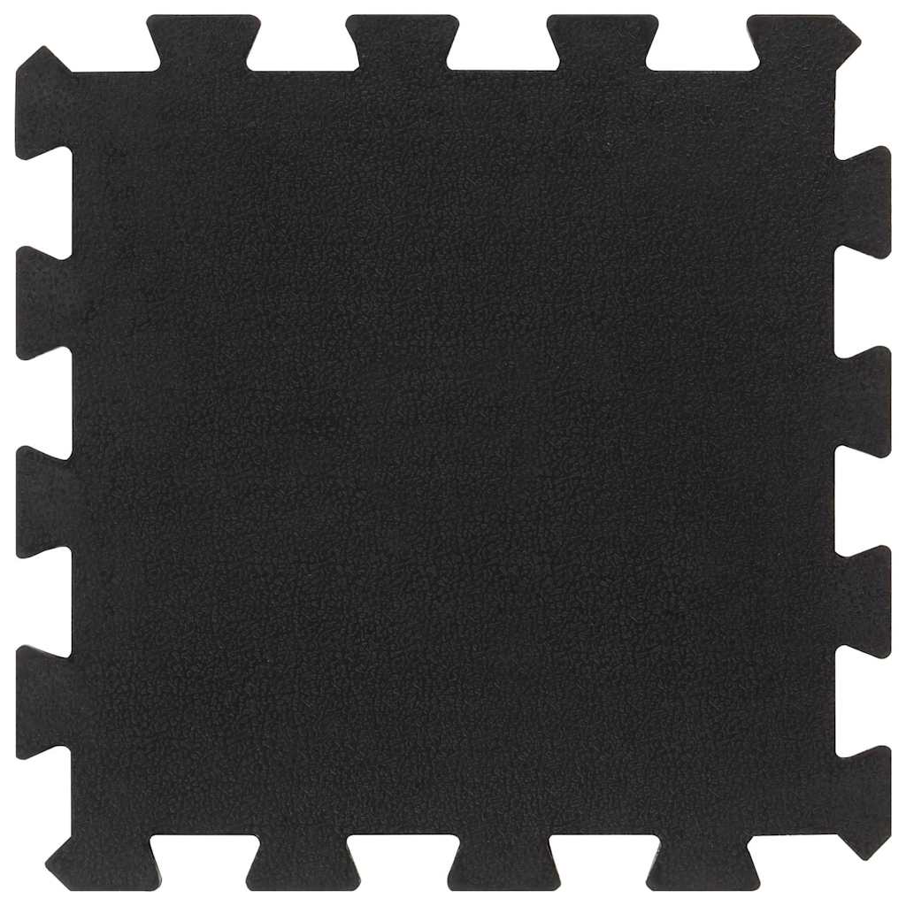 Piastrelle per Pavimenti in Gomma 16 pz Nere 16 mm 30x30 cm