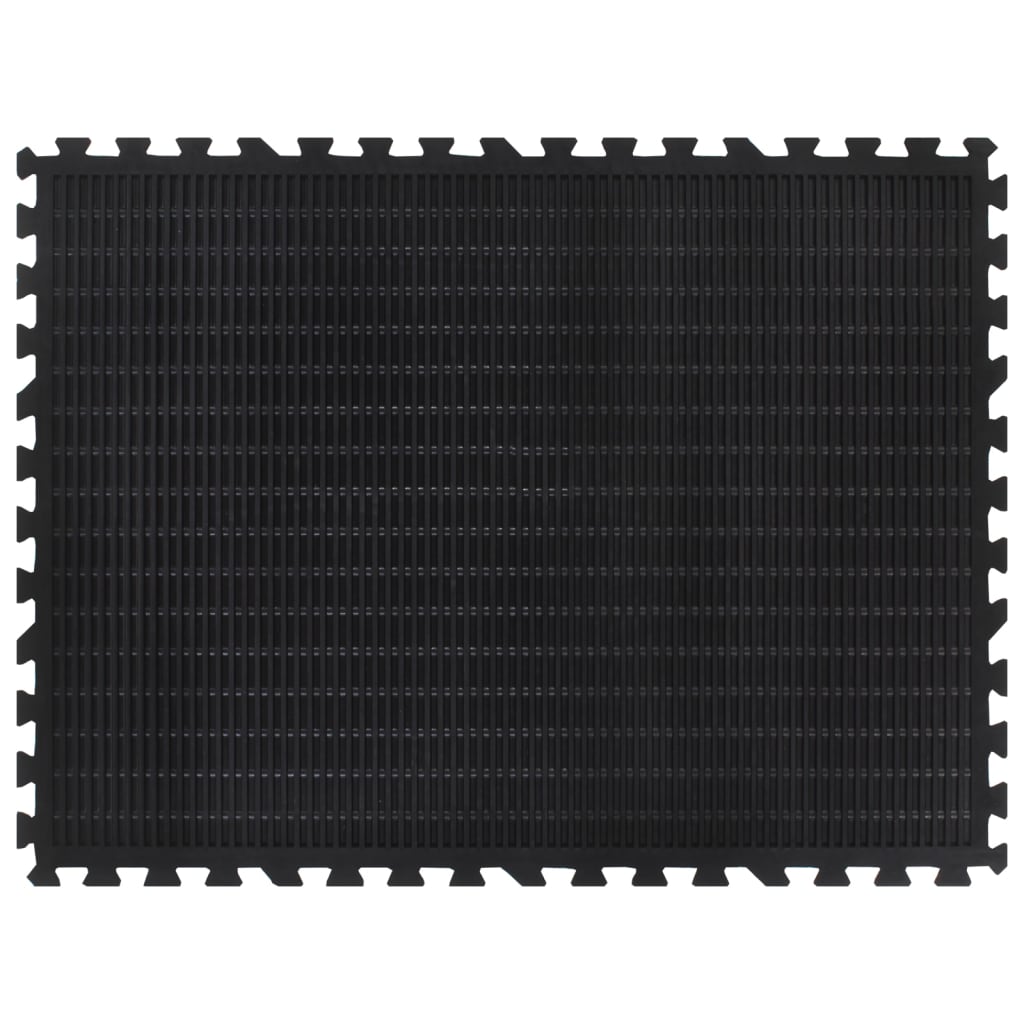 Piastrella per Pavimenti in Gomma Nera 12 mm 90x120 cm