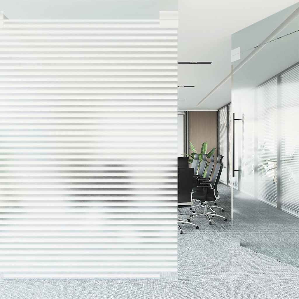 Pellicola per Finestra Smerigliata Motivo a Righe 90x500 cm PVC