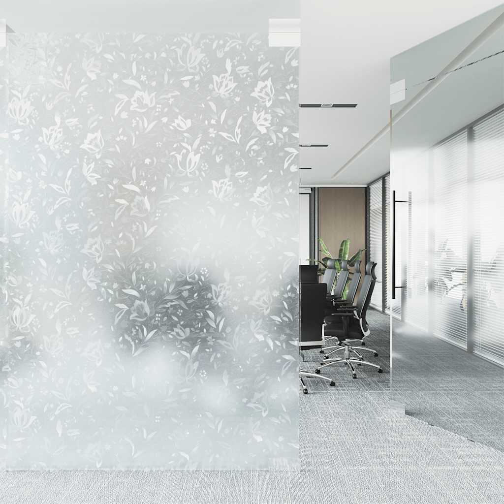 Pellicola per Finestra Smerigliata Motivo Fiore 90x500 cm PVC