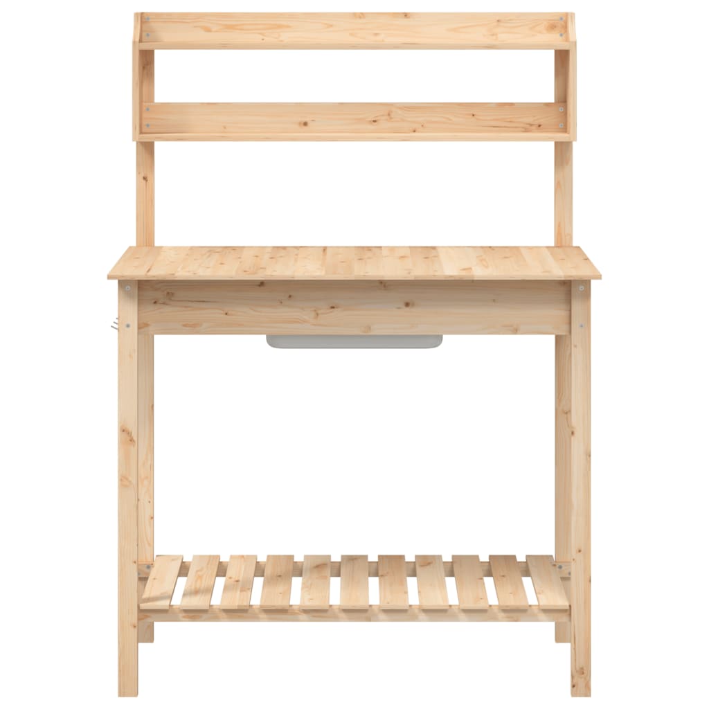 Tavolo Invaso con Lavello 47,5x44x139,5 cm Massello Abete