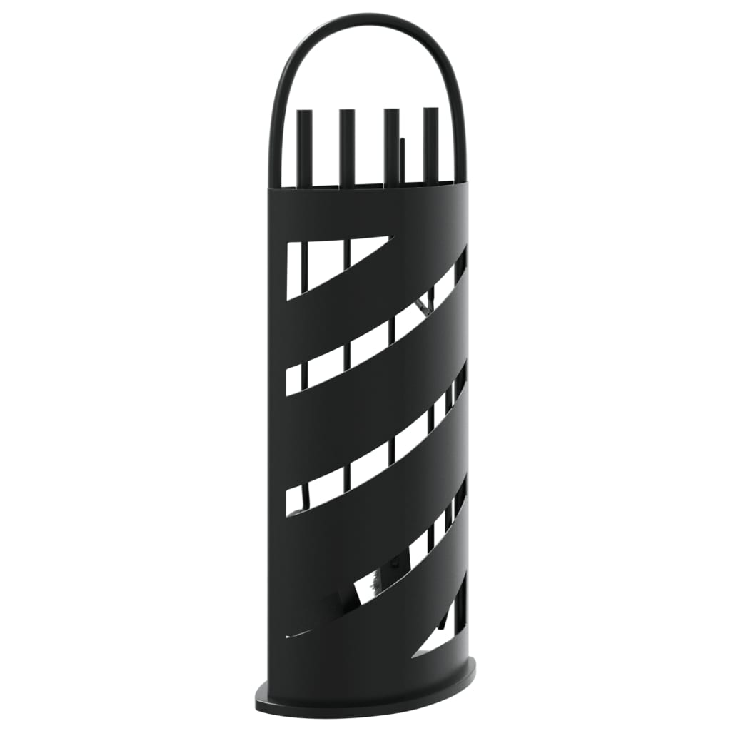 Set Attrezzi per Caminetto 5 pz 23x15x66 cm in Acciaio
