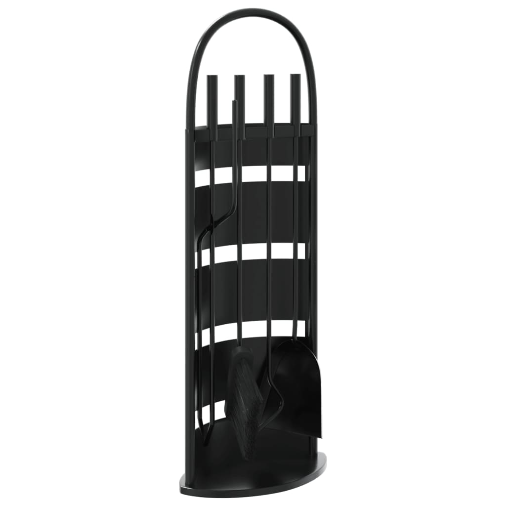 Set di attrezzi per camino 5 pezzi 23x15x66 cm in acciaio