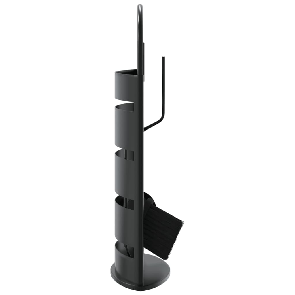 Set di attrezzi per camino 5 pezzi 23x15x66 cm in acciaio
