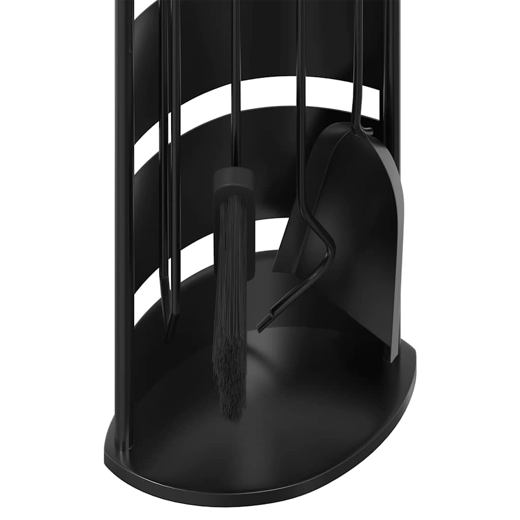 Set di attrezzi per camino 5 pezzi 23x15x66 cm in acciaio
