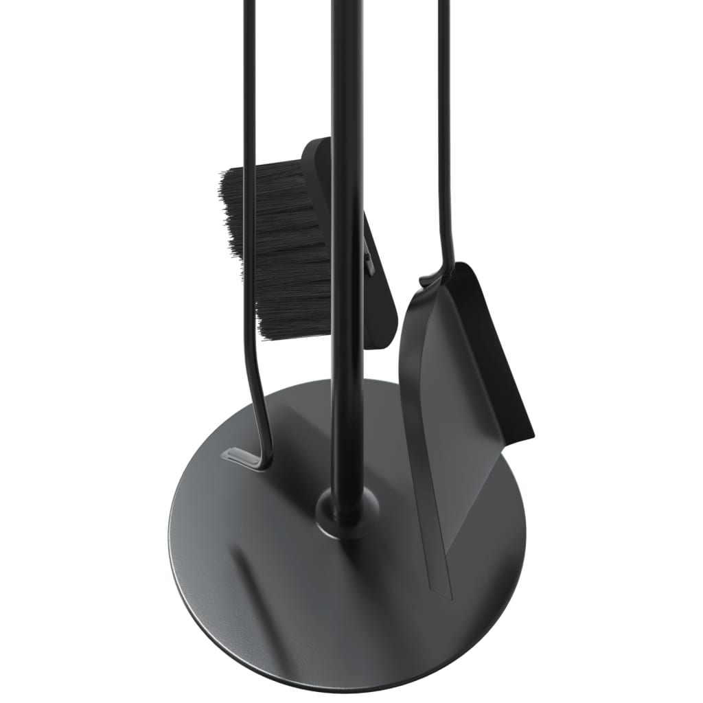 Set di attrezzi per camino 4 pezzi 22x59 cm in acciaio