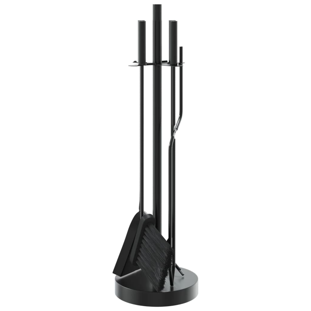 Set di attrezzi per camino 5 pezzi 18x66 cm in acciaio