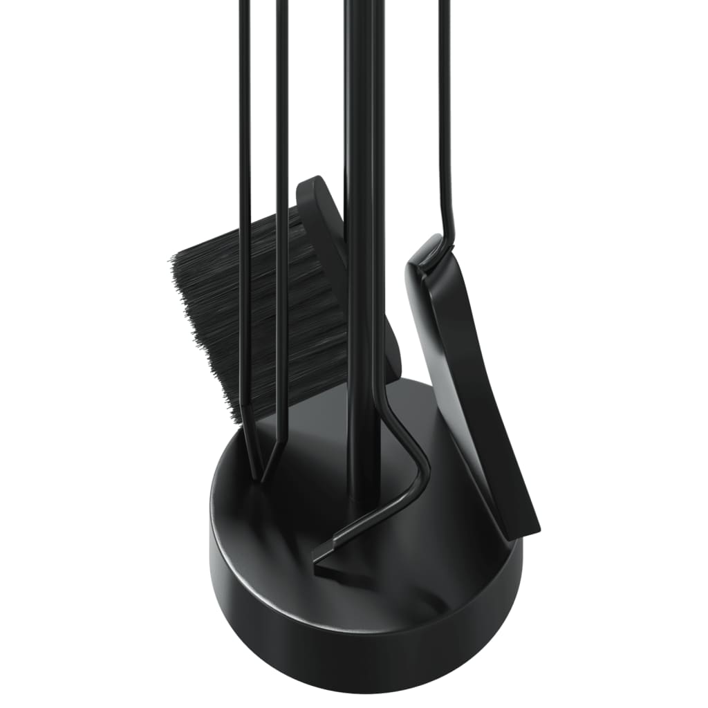 Set di attrezzi per camino 5 pezzi 18x66 cm in acciaio