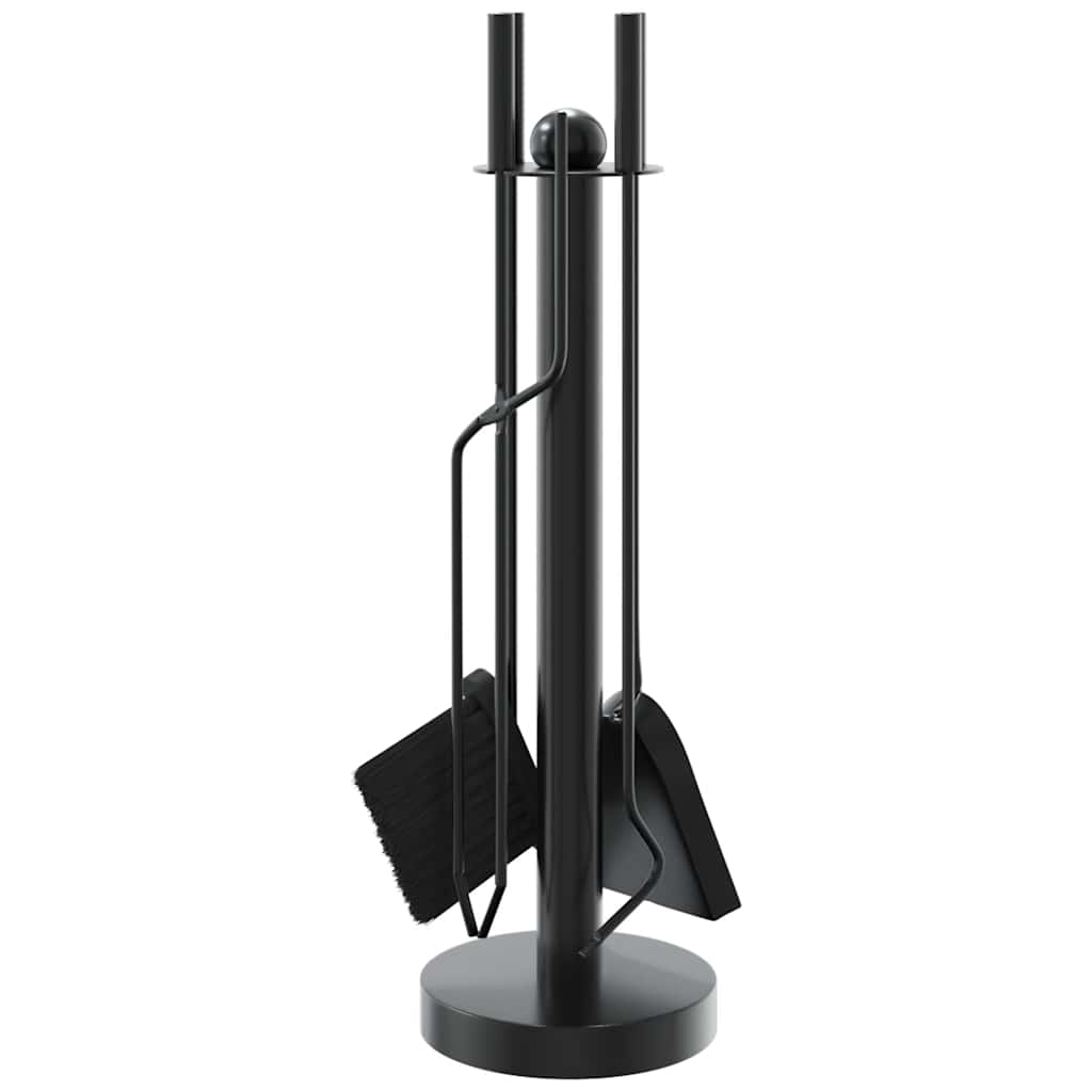 Set di attrezzi per camino 5 pezzi 18x56 cm in acciaio