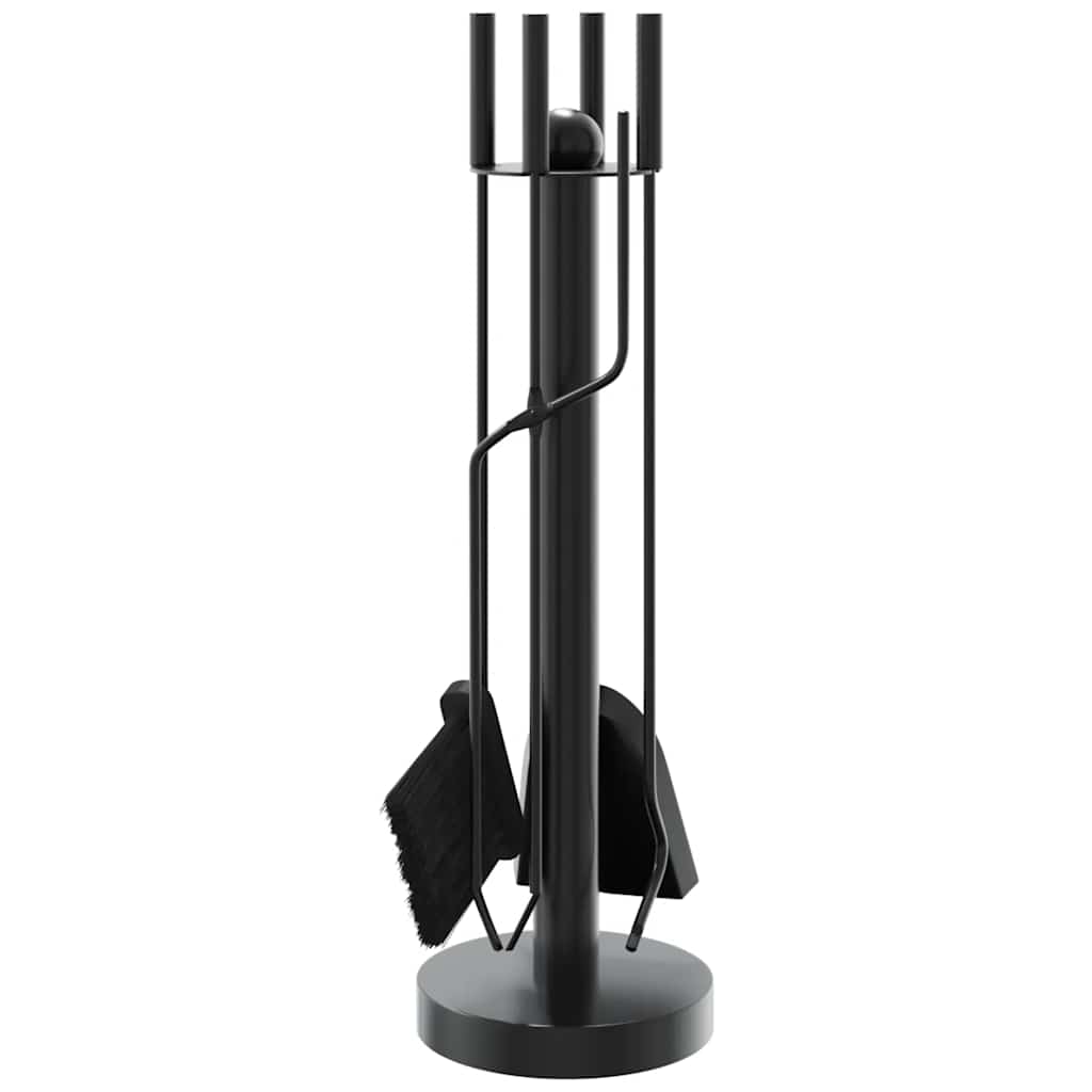 Set di attrezzi per camino 5 pezzi 18x56 cm in acciaio