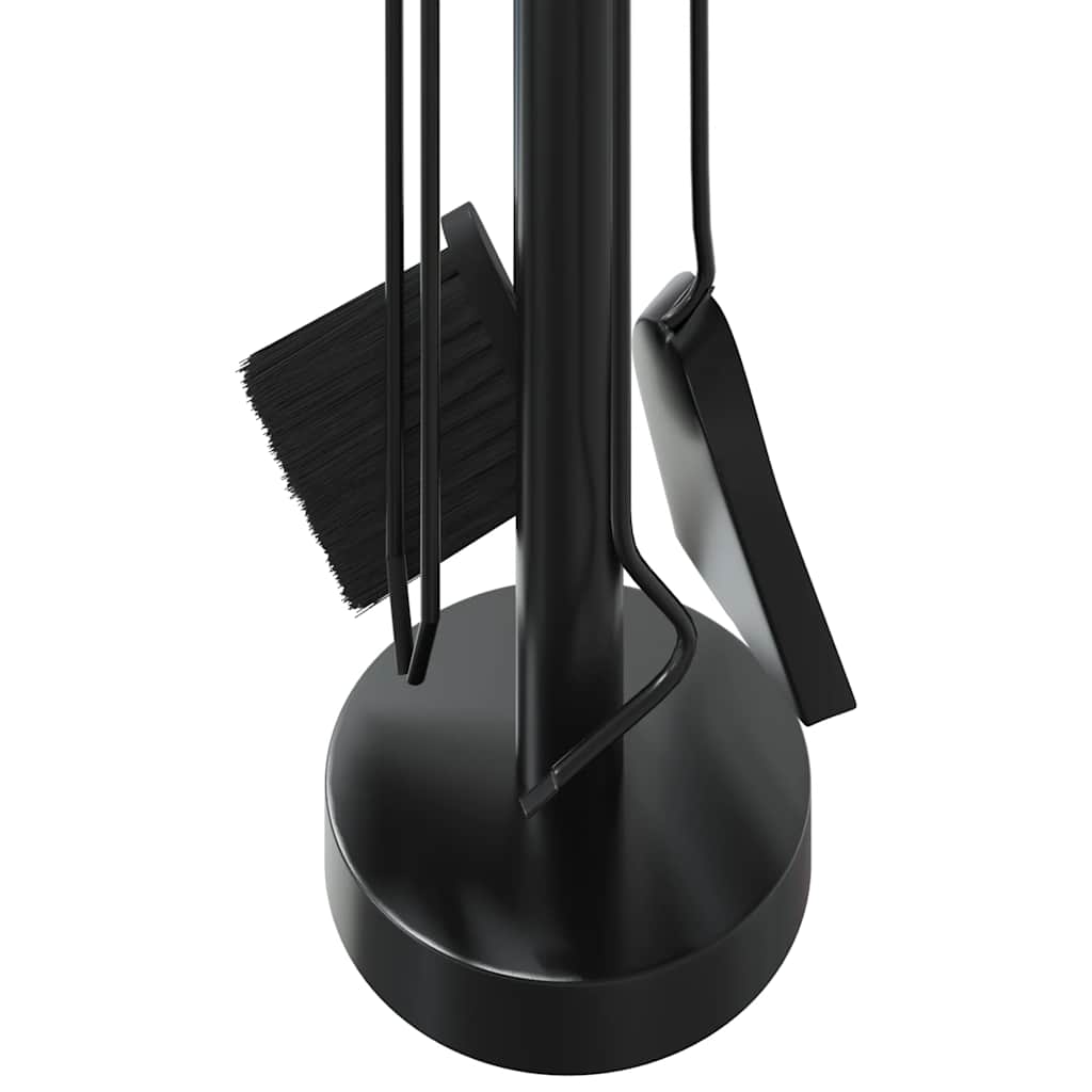 Set di attrezzi per camino 5 pezzi 18x56 cm in acciaio