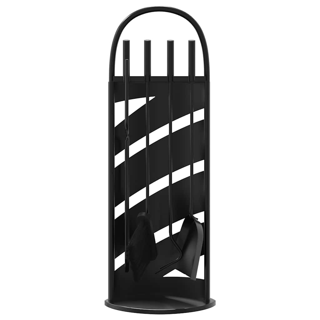 Set di attrezzi per camino 5 pezzi 23x15x66 cm in acciaio