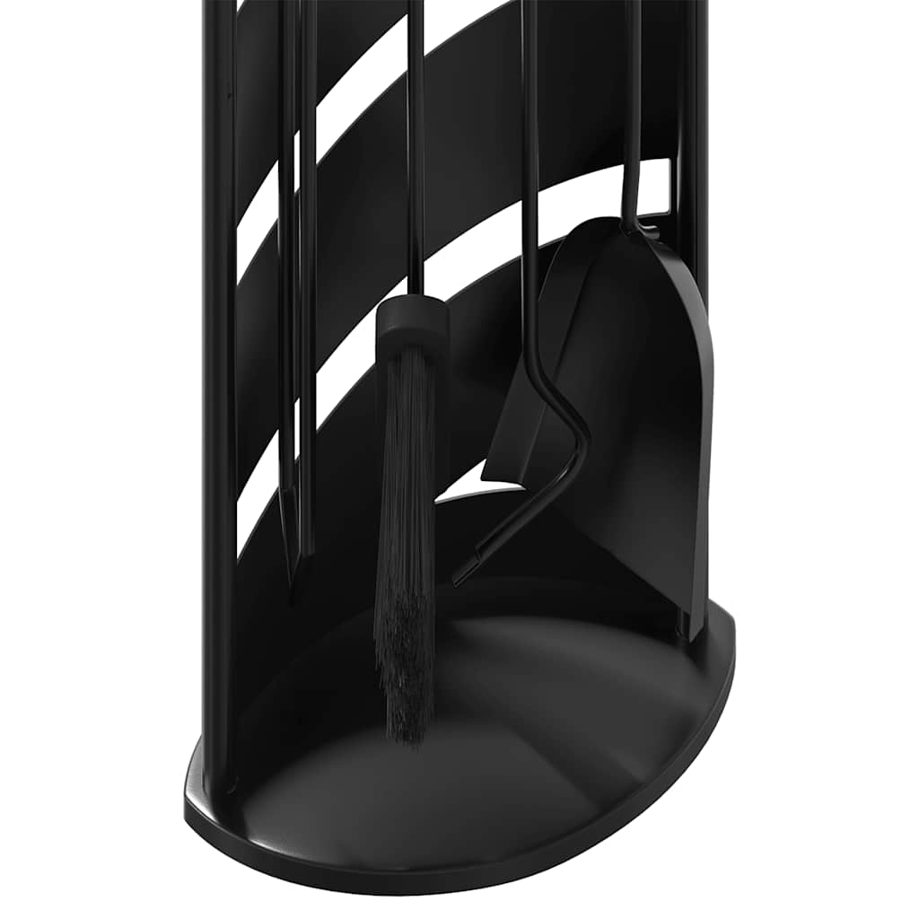 Set di attrezzi per camino 5 pezzi 23x15x66 cm in acciaio