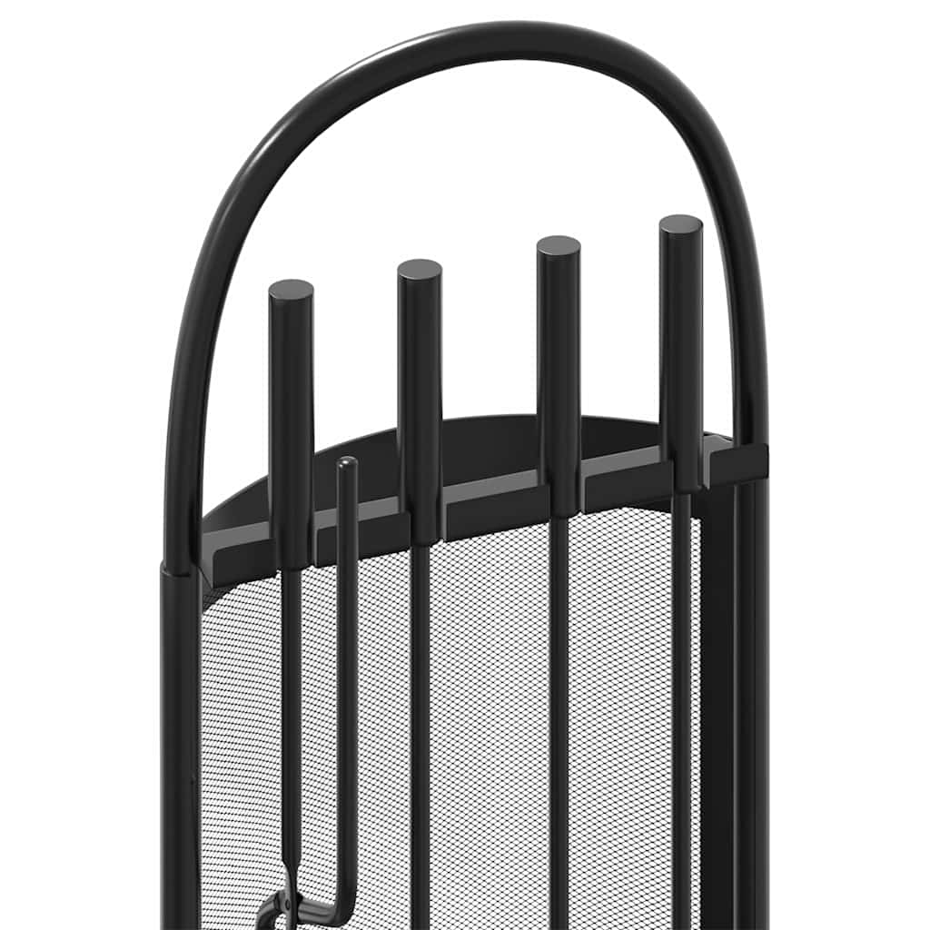 Set di attrezzi per camino 5 pezzi 23x15x66 cm in acciaio