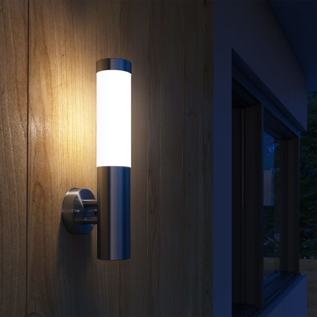 Lampioncini moderni da giardino in acciaio inox interno ed esterno,2