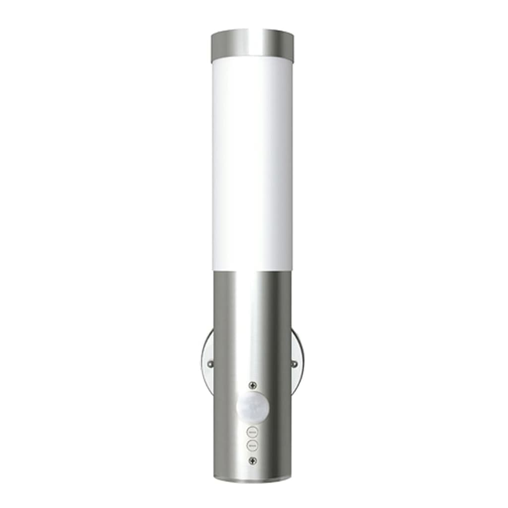 Lampade da parete per esterni 2 pezzi con sensore di movimento in acciaio inossidabile